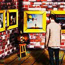 Mis primeros pasos. Street Art, Self-Portrait Photograph, Photographic Composition, Color Correction, Creativit, Digital Design, Photograph, and Photomontage project by Dylan Ivan Villarreal Toscano - 01.10.2021