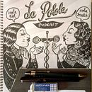 Podcast La Polola. Pencil Drawing, Traditional illustration & Ink Illustration project by Marcela Trujillo Espinoza - 01.13.2021