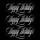 Happy Holidays. Calligraph, Digital Drawing, Logo Design, Graphic Design, T, pograph, Design, H, Lettering, Vector Illustration, Lettering, Digital Lettering, T, and pograph project by Eduardo Mejía - 12.21.2020