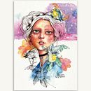Meu projeto do curso: Retrato ilustrado em aquarela - Proteção. Un projet de Illustration numérique , et Aquarelle de Samara Danelon - 20.03.2021