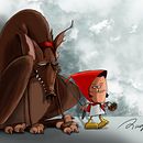 LOBO MAU. Un proyecto de Dibujo digital, Ilustración tradicional, Ilustración digital y Pintura digital de Rony Nobre - 14.01.2021