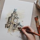 My project in Architectural Sketching with Watercolor and Ink cours. Un progetto di Illustrazione architettonica di Anne Wiziack - 18.01.2021
