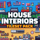 Pixel Art Tileset: House Interiors. Game Development, Game Design, Pixel Art, and Video Games project by Daniel Benítez - 01.09.2020