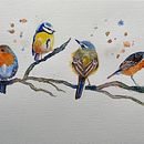 My project in Artistic Watercolor Techniques for Illustrating Birds course. Un progetto di Pittura ad acquerello di Gia Harvey - 24.01.2021