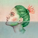 Cactus woman. Un proyecto de Dibujo de Retrato, Ilustración tradicional y Pintura a la acuarela de Maidee Triviño - 24.01.2021