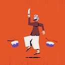 Yemen Bara'a Dance Ein Projekt aus dem Bereich Design von Figuren und Traditionelle Illustration von Mohand al-attab - 08.10.2020