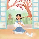 My project in Watercolor Illustration with Japanese Influence course. Un proyecto de Pintura a la acuarela de Maria Jullia - 24.01.2021