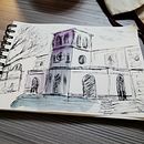 Boceto Catedral Dibujo arquitectónico. Sketching, Drawing, Artistic Drawing, and Watercolor Painting project by Andrés Mendoza Rojas - 04.27.2020