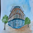 My project in Architectural Sketching with Watercolor and Ink course. Watercolor Painting project by kathrynkroon - 01.26.2021