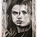 Senza titolo. Charcoal and Pan Pastel on SandPaper. 60x45. Drawing, Portrait Drawing, and Realistic Drawing project by parker_b - 04.17.2019