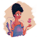 Character Design "The octopus mother" . Drawing, Digital Drawing, Character Design, Digital Design, Traditional illustration, Digital Illustration, and Digital Painting project by Ouka Fernandez - 01.29.2021