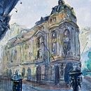 Mi Proyecto del curso: Dibujo arquitectónico con acuarela y tinta. Un progetto di Architettura di Andres Blanco - 30.01.2021