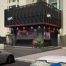My New Project " Buns Cafe " (Sketchup+V-ray+PS) . % Kiran Babu Abdul Rahaman tarafından hazırlanan 3D Modelleme, Ve İç Tasarım projesi - 01.31.2021