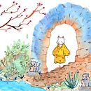 My project in Watercolor Illustration with Japanese Influence course. Een project van Aquarelschilderen van yunna - 31.01.2021