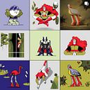 Illustrations for my instagram page (research of colors, characters, shapes, creative identity…). Un proyecto de Diseño de personajes, Ilustración digital e Ilustración tradicional de Murillo Moreira - 31.01.2021