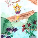 Mi Proyecto del curso: Ilustración en acuarela con influencia japonesa. Un progetto di Illustrazione tradizionale di Mar Lou - 02.02.2021