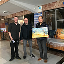 Sesión de pintura en directo teatro Calasancio, Madrid. Een project van  Olieverfschilderij van Lucas Gallego Sánchez - 15.02.2017