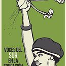 Cartel Voces del Sur en la Educación Popular. Un progetto di Design di poster  e Illustrazione digitale di Cecilia Capri - 04.02.2021