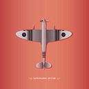 Avião - Supermarine Spitfire. Ilustração tradicional projeto de Diogo Matias - 04.02.2021