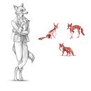 Fantastic Mr Fox. Character Design, Traditional illustration, Pencil Drawing, and Watercolor Painting project by Félicie Haymoz - 02.05.2021