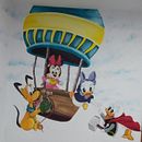 Murales Hab. Infantiles. Artes plásticas, Decoração de interiores, Desenho, Desenho a lápis, Desenho artístico, Design de interiores, Ilustração tradicional, Ilustração infantil, Pintura, e Pintura Acrílica projeto de Yolanda López Pascual - 05.02.2021