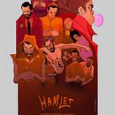 Hamlet poster. Un projet de Illustration traditionnelle de ohad givaty - 06.02.2017