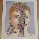 Mi Proyecto del curso: Retrato con naturaleza en acuarela Ein Projekt aus dem Bereich Traditionelle Illustration von Daniela Paz Sanhueza - 07.02.2021