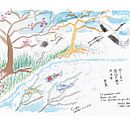 Interpretación Visual de un Haiku de Basho. Een project van Traditionele illustratie van Zully Dr. Ritter - 09.02.2021