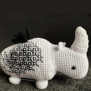 Proyecto Final-Rino Blackwork. Artesanato, Design de brinquedos, Tecido, DIY, Crochê, Amigurumi, e Design têxtil projeto de Teresa - 07.02.2021