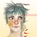 My project in Illustrated Portrait in Watercolor course . Lukisan Cat Air proyek oleh Riette Kotze - 02.08.2021