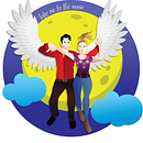 Take me to the moon . Design & Ilustrație tradițională de OlaFan - 02.10.2021