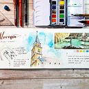 My project in Watercolor Travel Journal course. Watercolor Painting project by Al Rio - 02.11.2021