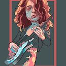 VIRTUOSOS DE LA GUITARRA ELÉCTRICA. Projekt z dziedziny Trad, c i jna ilustracja użytkownika tn_nora - 10.07.2020
