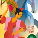 Imagen gráfica para el Dia de Andalucía del Ayuntamiento de Hospitalet. Un proyecto de Diseño, Diseño de carteles e Ilustración tradicional de Núria Frago - 10.02.2021