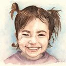 Aquarell Portraitzeichnung Toddler. Watercolor Painting project by Natalie - 02.11.2021