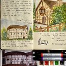 Cuaderno de viaje en acuarela . Pictură în acuarelă de Marina Noirdis - 02.11.2021