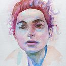 My project in Artistic Portrait with Watercolors course. Un progetto di Belle arti, Pittura, Pittura ad acquerello e Disegno di ritratti di rowennbk - 13.02.2021
