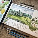 My project in Watercolor Travel Journal course. Un proyecto de Pintura a la acuarela de Michelle Murphy - 14.02.2021
