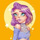Mi Proyecto del curso: Retrato de personajes femeninos con Procreate. Ilustração tradicional e Ilustração digital projeto de Alejandra Mandujano - 16.02.2021