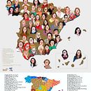 Mapa de mujeres STEM. Un projet de Illustration traditionnelle de Pelopantón - 11.02.2021