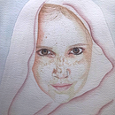 RETRATO DE UNA NIÑA CREATIVA. Pintura em aquarela projeto de Carolina Salazar Rincón - 31.01.2021
