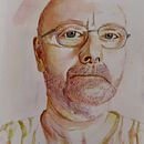 My Self portrait in Artistic Portrait with Watercolors course. Un progetto di Pittura ad acquerello di peter - 22.02.2021
