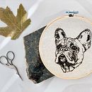 French Bulldog - Embroidered Portrait. Embroider, Arts, Crafts, Portrait Drawing, Creativit, Crochet, and Realistic Drawing project by Gerardo Hinojosa - 02.19.2021