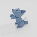 Modelo 3D para papercraft. Un projet de 3D, Conception de personnages, Conception de personnages 3D, Modélisation 3D , et Papercraft de Raúl Avila Hernández - 20.02.2021