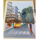 My project in Urban Landscapes in Watercolor course. Projekt z dziedziny Malowanie akwarelą użytkownika Ton Meenaphant - 27.02.2021