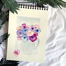 Mi Proyecto: Jarrón de Pensamientos. Un progetto di Pittura ad acquerello di Goutiie - 10.02.2021