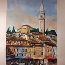 Rovijn / Croatia. Un proyecto de Pintura a la acuarela de Wolfgang Scherzer - 22.02.2021