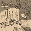 Work table. Projeto do curso "Sketching criativo: dê vida e detalhes às suas ilustrações". Un proyecto de Ilustración tradicional de Carolina Parente - 22.02.2021