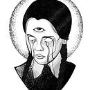Wednesday Addams. Digital Drawing project by Hugo Motta - 02.23.2021
