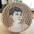 Mi Proyecto del curso: Creación de retratos bordados. Un progetto di Artigianato, Ricamo, Cucito, Disegno di ritratti e Illustrazione tradizionale di Cristina Ferrer García - 23.02.2021